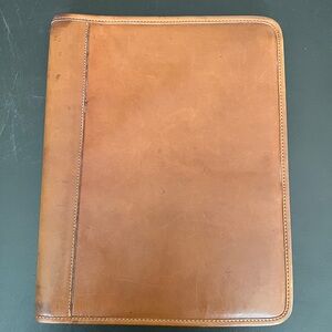 Vtg Coach Leather Bi Fold Portfolio Organizer Brown GUC